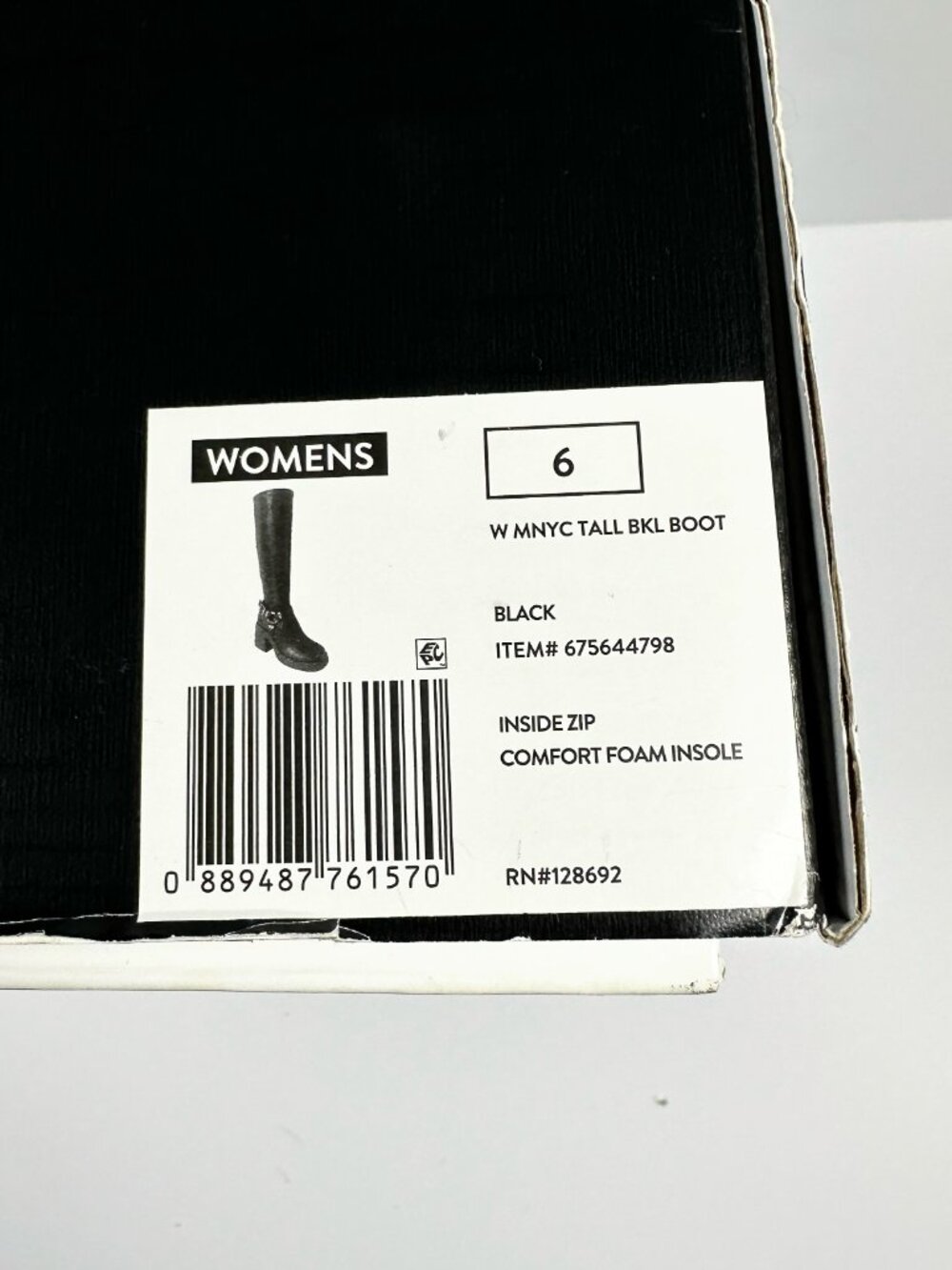 Madden NYC Women's Tall Buckle Boots, Black, Size 6, Brand New With Box - Picture 7 of 16